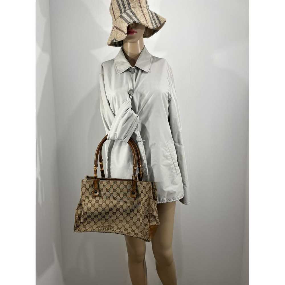 Gucci Vintage Bamboo cloth tote - image 10