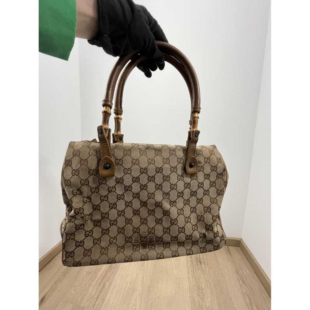 Gucci Vintage Bamboo cloth tote - image 2