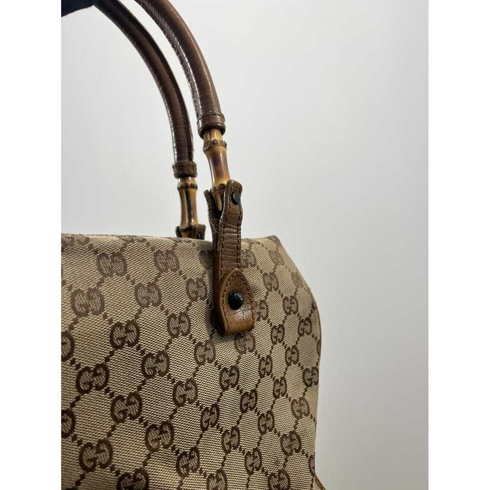 Gucci Vintage Bamboo cloth tote - image 6