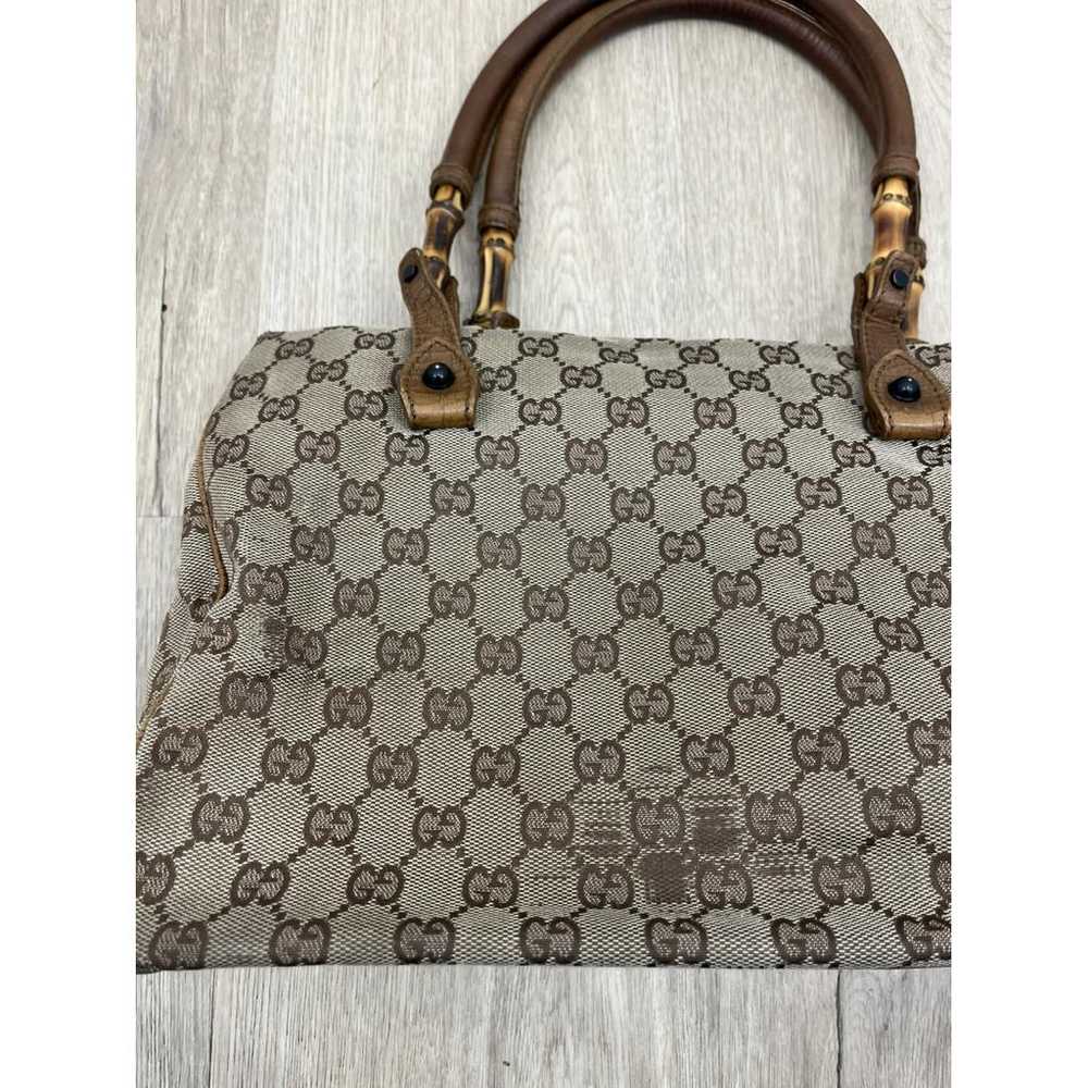 Gucci Vintage Bamboo cloth tote - image 9