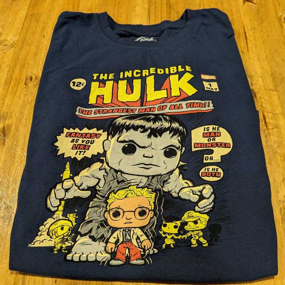 Funko Pop Marvel The Hulk Comic T-shirt Size Medi… - image 1