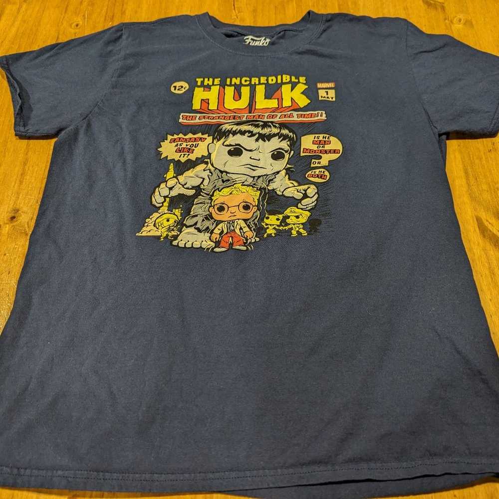 Funko Pop Marvel The Hulk Comic T-shirt Size Medi… - image 2