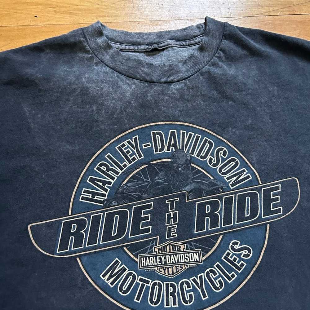 Vintage Harley Davidson Motorcycle T-Shirt - image 2