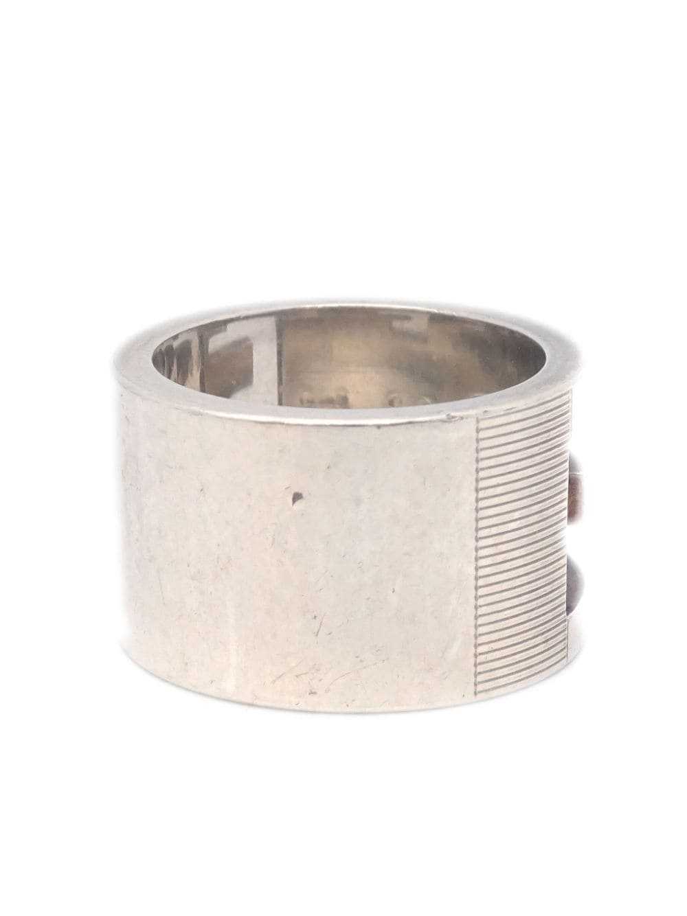 Gucci Pre-Owned 1990-2000 G logo ring - Silver - image 2