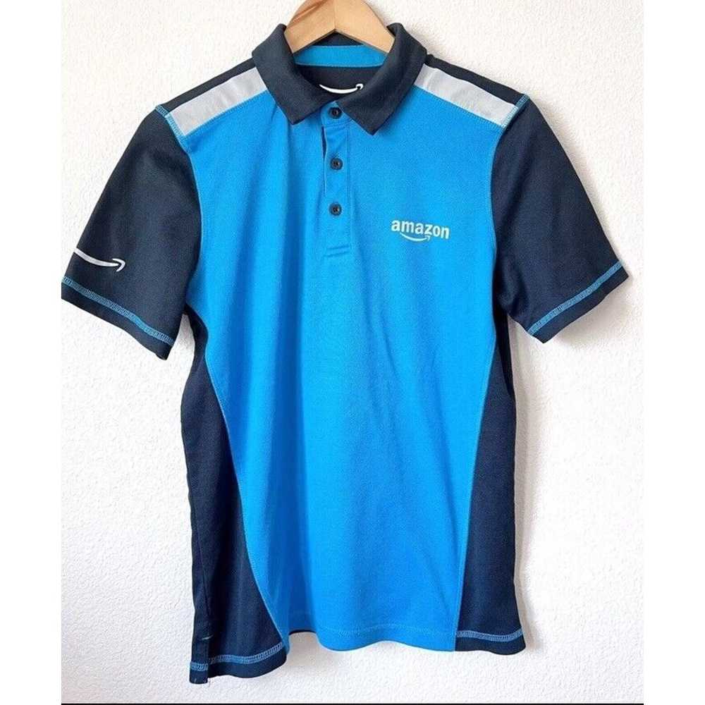Amazon Polo Shirt Mens Small Blue Employee Unifor… - image 1