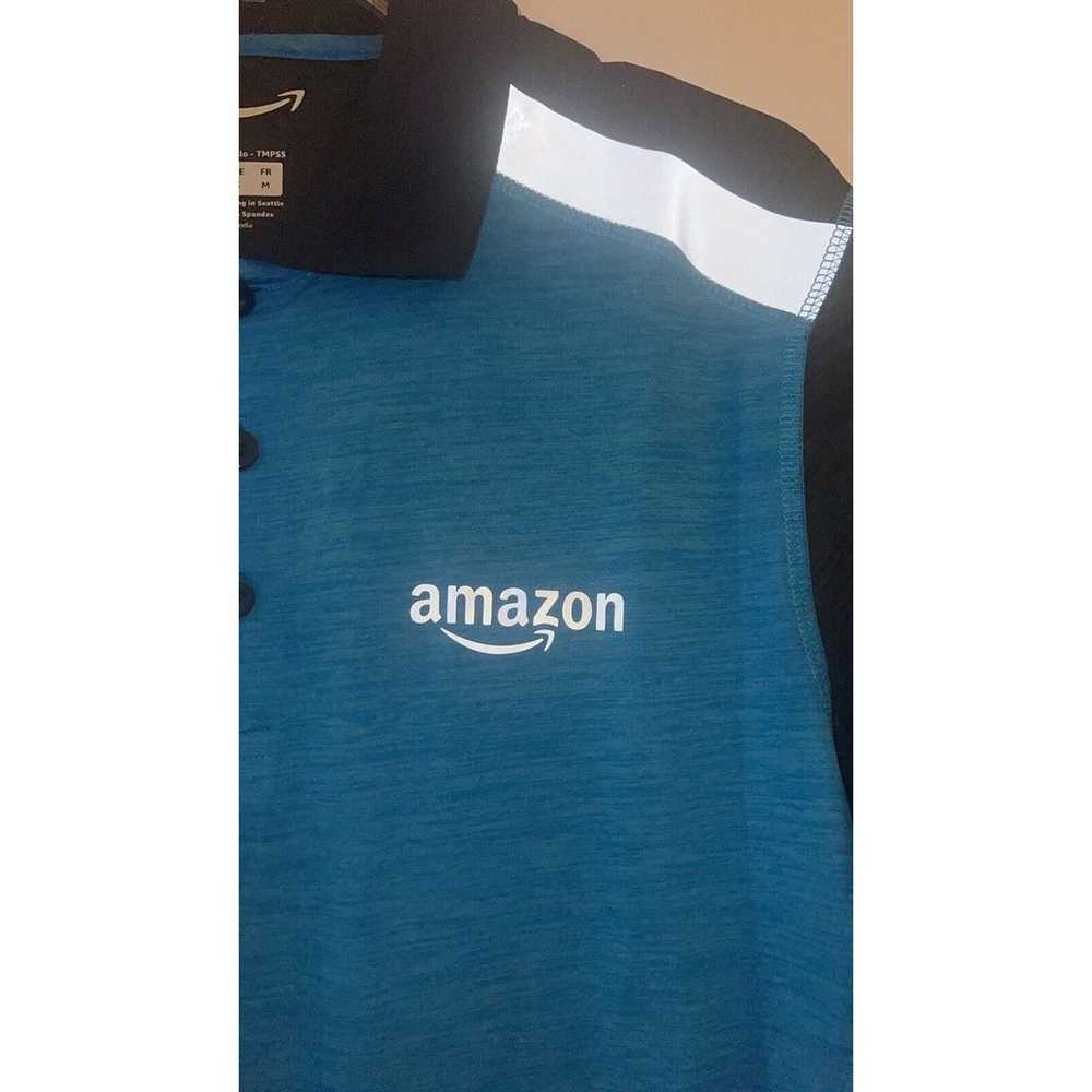 Amazon Polo Shirt Mens Small Blue Employee Unifor… - image 3