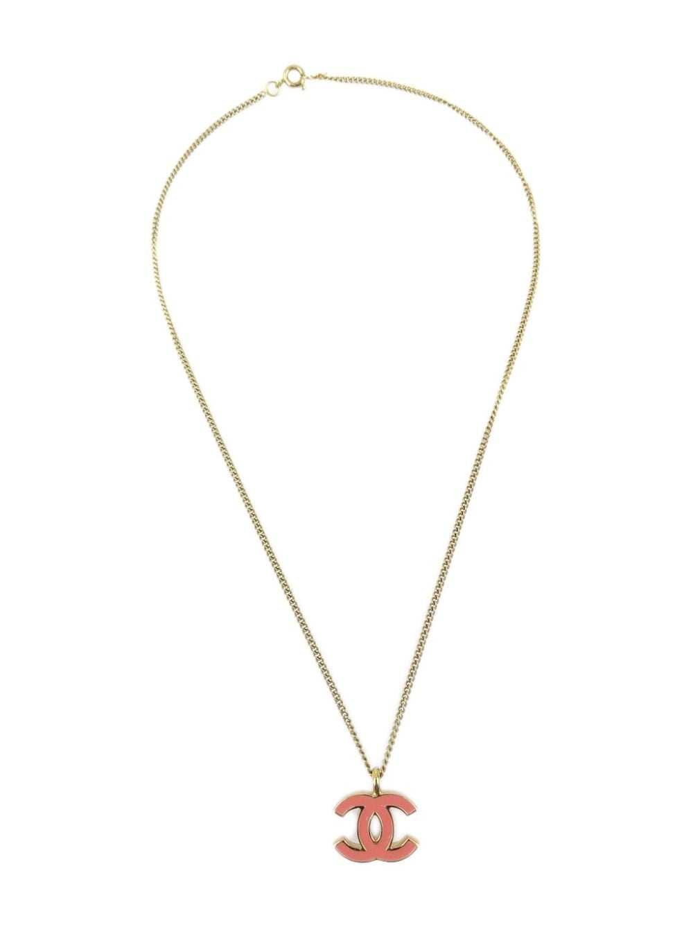 CHANEL Pre-Owned 2001 CC pendant necklace - Gold - image 2