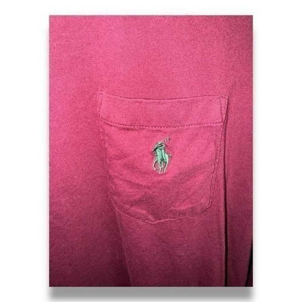 Polo Ralph Lauren Burgundy Red L/S T-Shirt Size L - image 3
