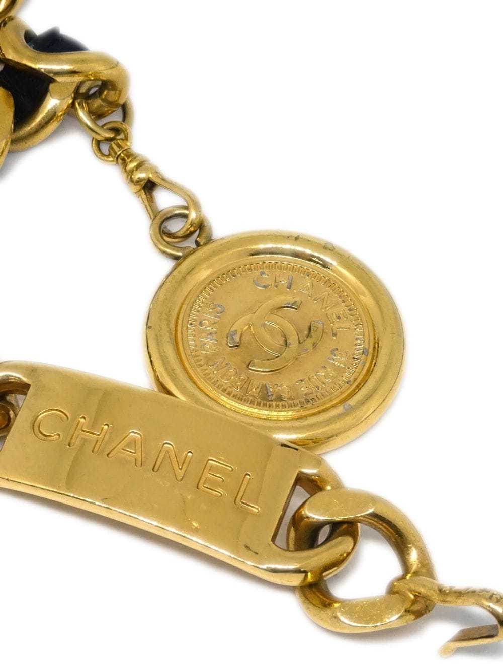 CHANEL Pre-Owned 1994 Medallion chain belt - Gold - image 3