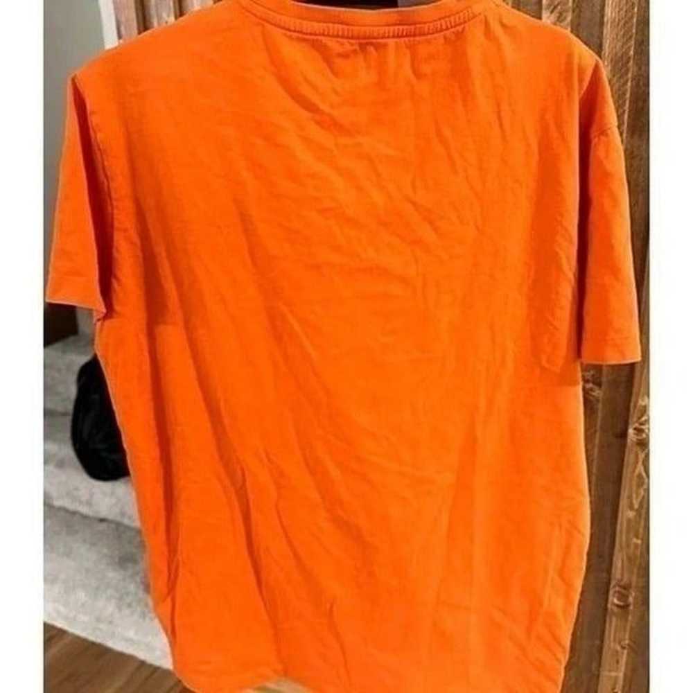POLO RALPH LAUREN orange v neck shirt SIZE MEDIUM - image 2