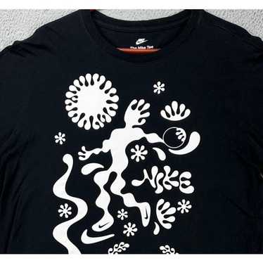 The Nike Tee Shirt Adult Large Black Squiggles Sw… - image 1