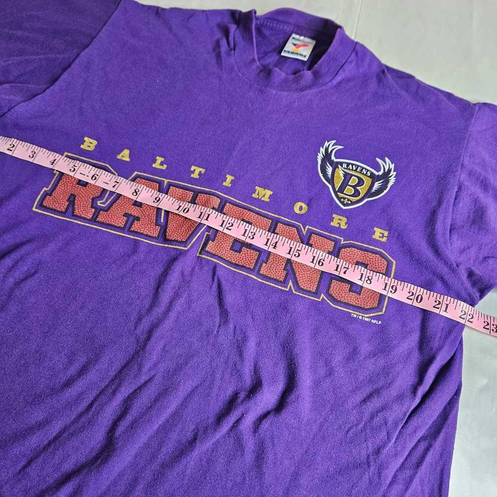 Vintage Baltimore Ravens 1997 Size XL Mens Purple… - image 7