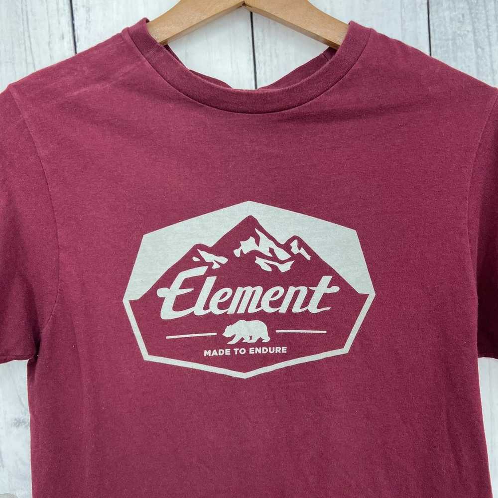 Element SMALL Red California Bear Graphic Print T… - image 3