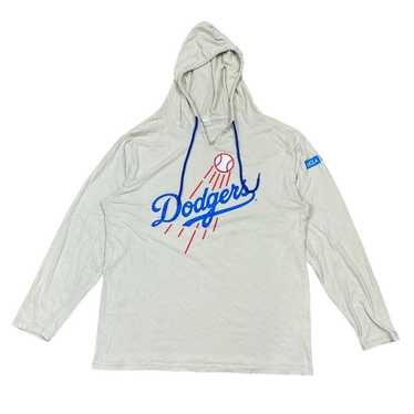 LA Dodgers Logo Long Sleeve Hoodie Shirt Men's L - image 1