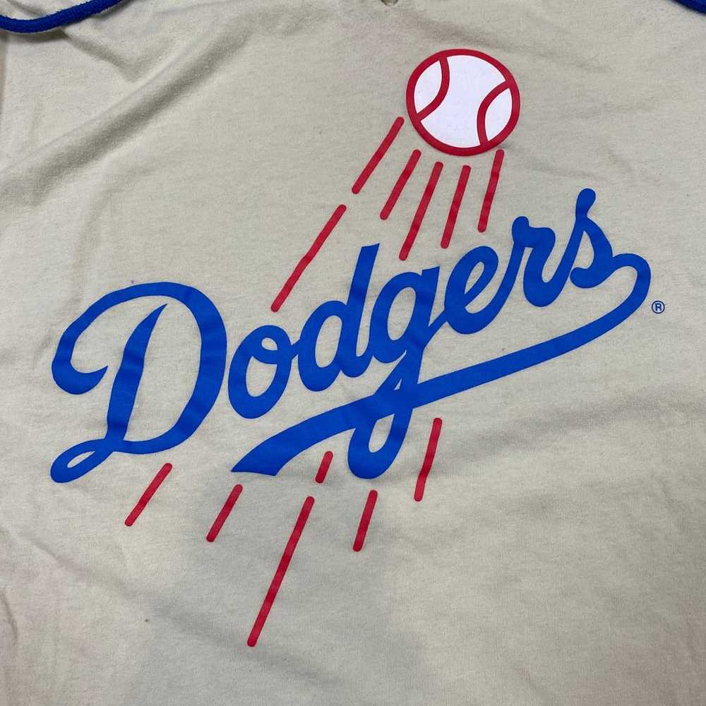 LA Dodgers Logo Long Sleeve Hoodie Shirt Men's L - image 3
