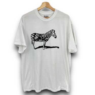 Gildan XL Zebra Shadow Tee Shirt T-Shirt Dry Blend