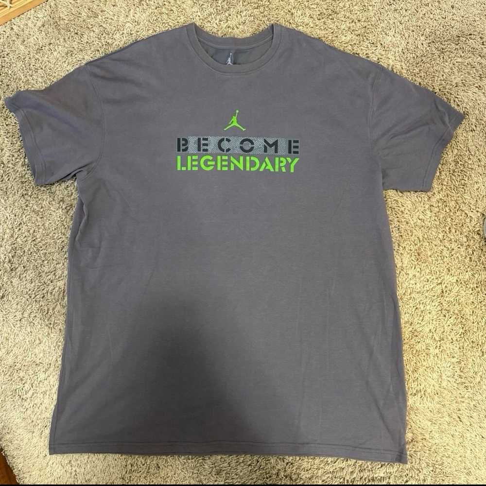 Jordan Brand Grey/Green Shirt 3XL - image 1