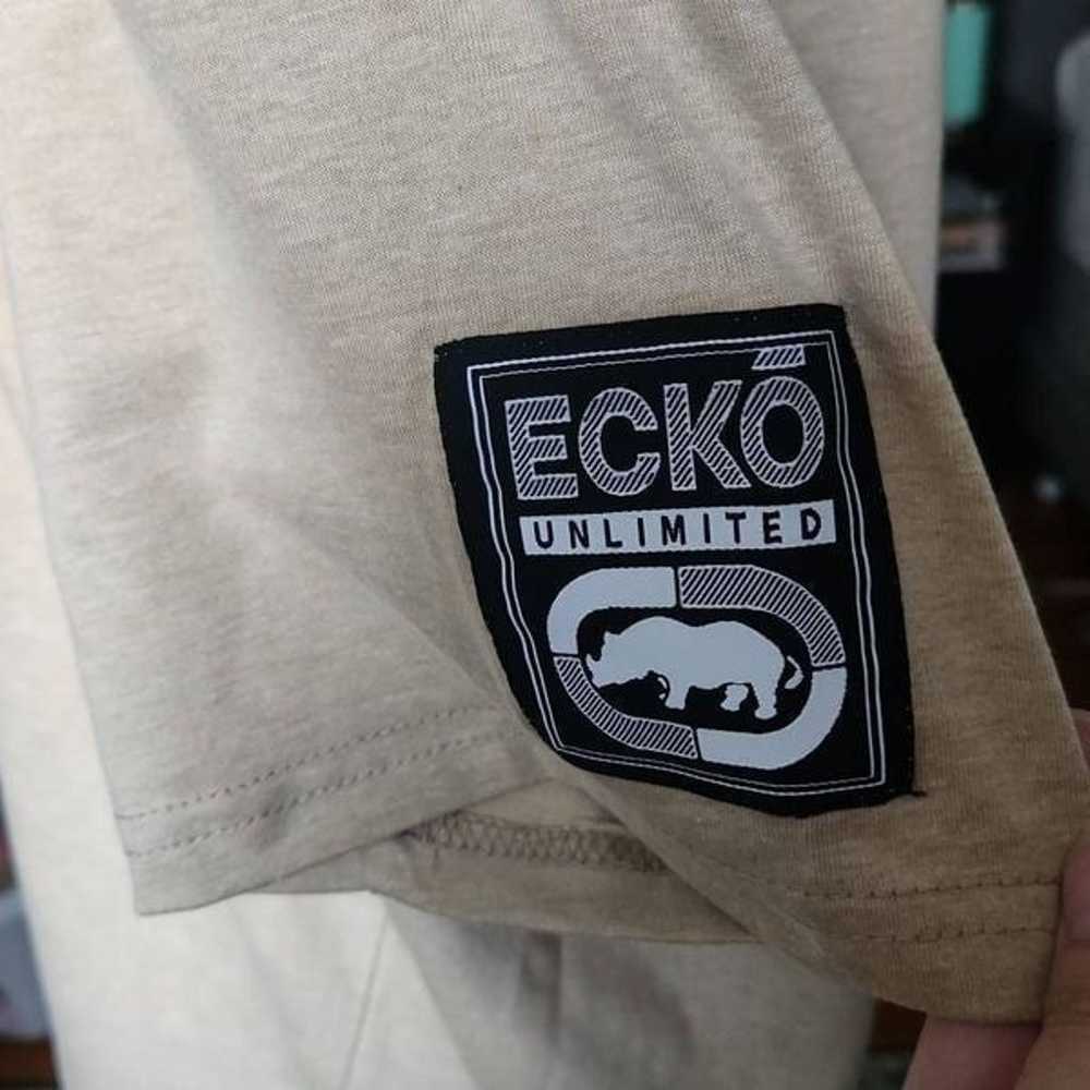 Ecko Unltd Men's Size Large Khaki V-Neck Logo Sho… - image 7