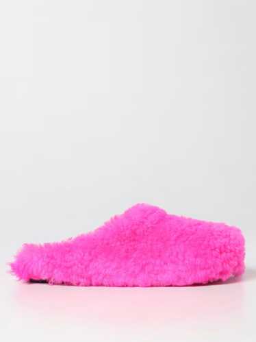 Marni o1w1db10524 Calf Hair Slippers in Pink