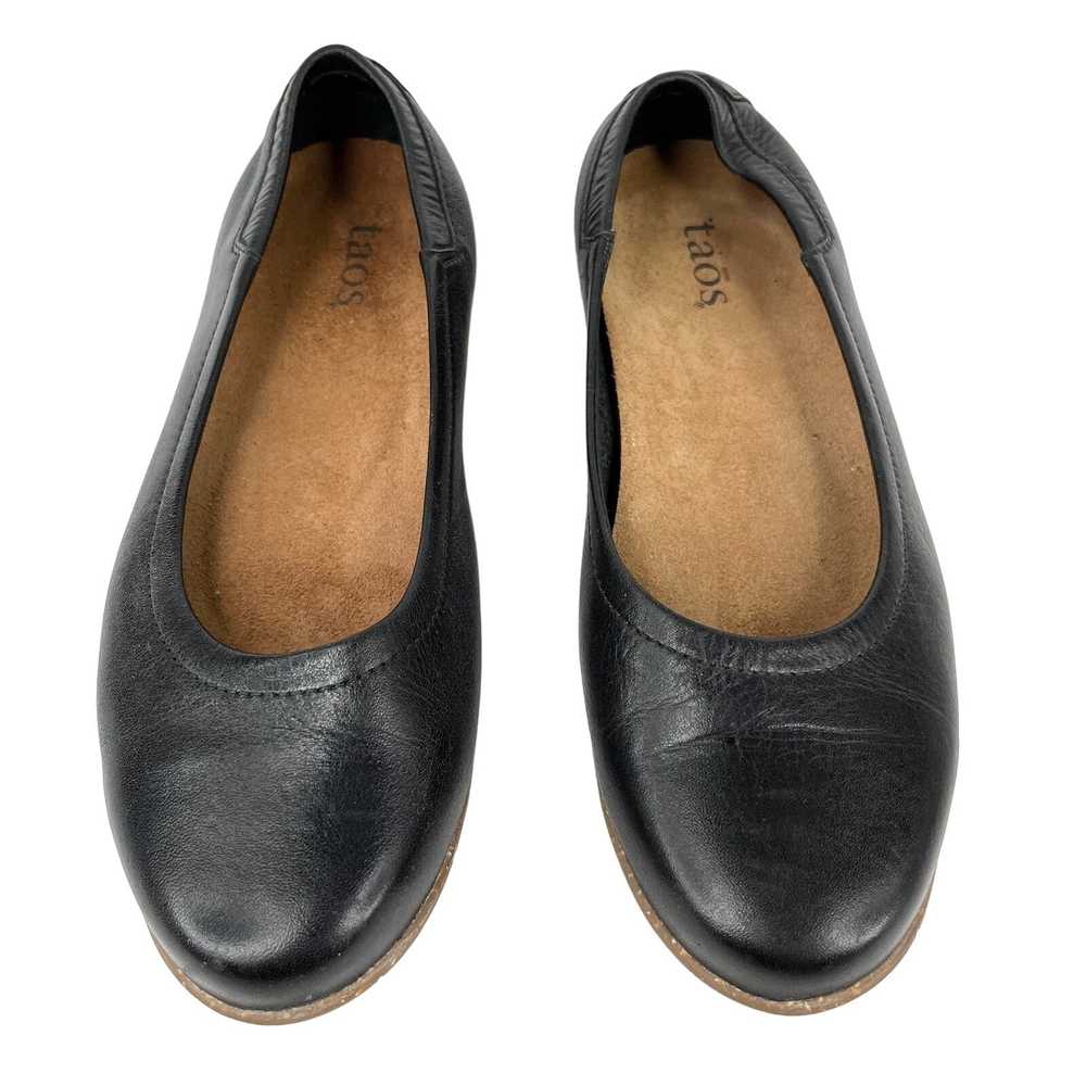 Other Taos Black Leather Ballet Flats 36 Rubber S… - image 2