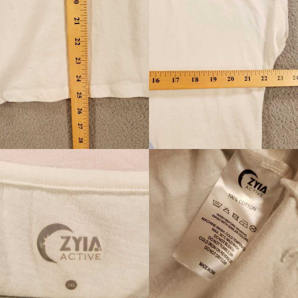 Vintage Zyia Active Shirt Womens 3XL White Tee Mo… - image 4