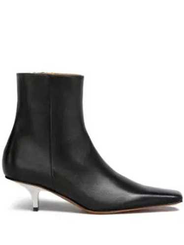 Marni o1w1db10524 Heeled Leather Ankle Boots in B… - image 1