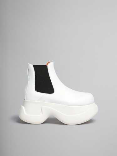 Marni o1w1db10524 Leather Chelsea Boots in White