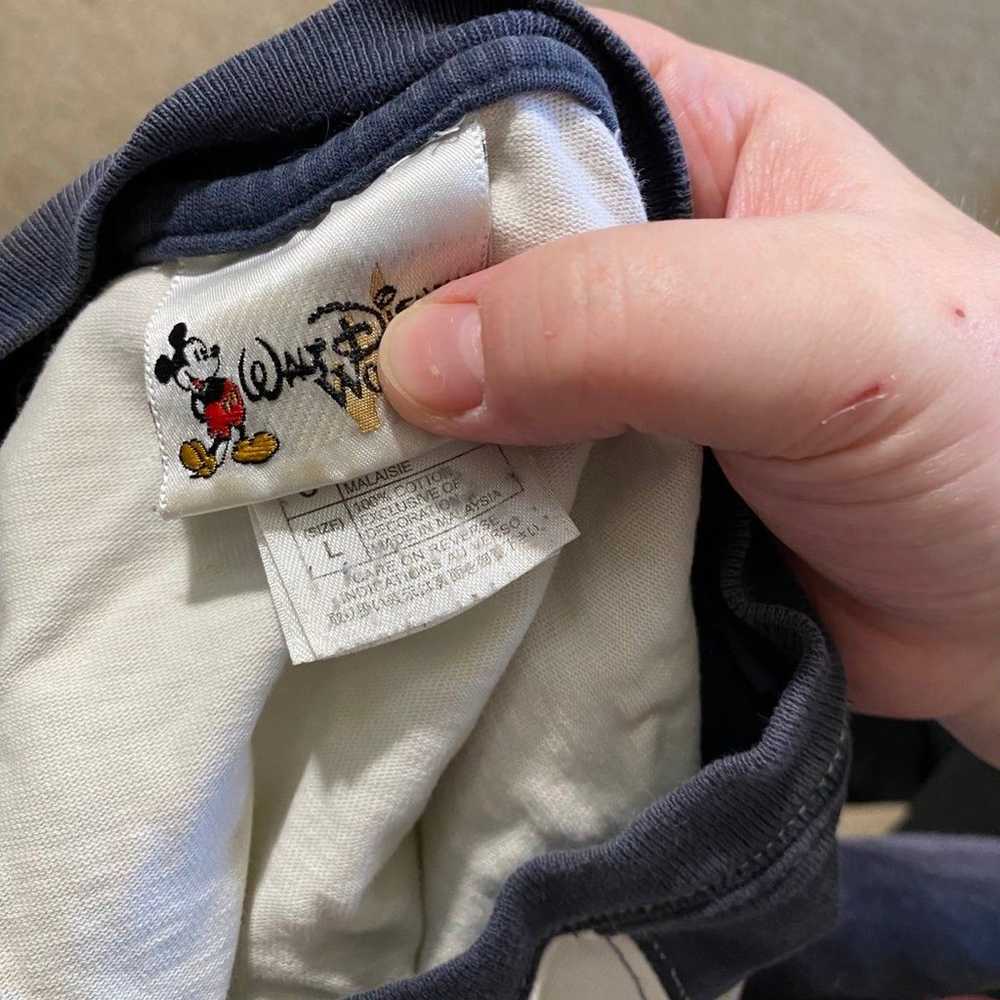 Vintage Disney Mickey embroidered t shirt - image 3