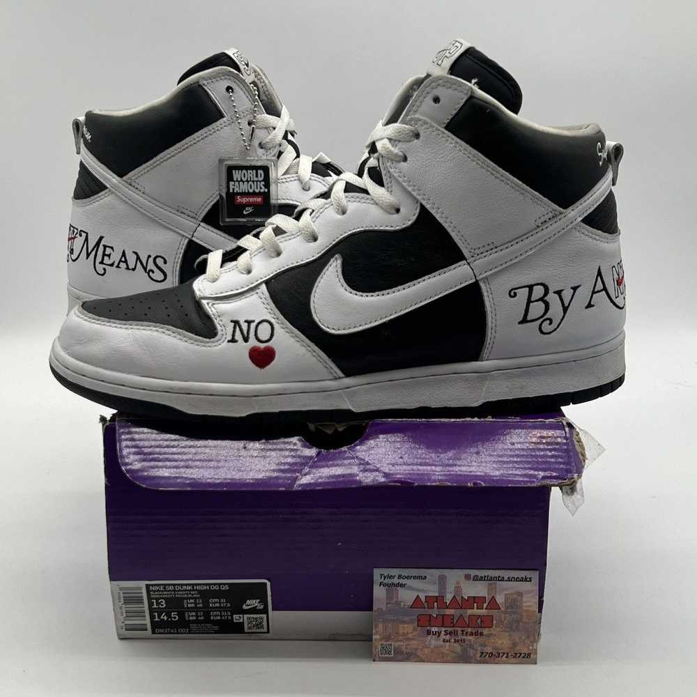 Nike Supreme X Nike Dunk High by any means stormt… - image 1