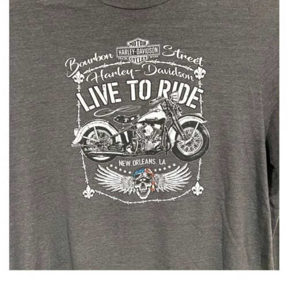 Harley Davidson Motor Cycles Men's Gray T_Shirt L… - image 3