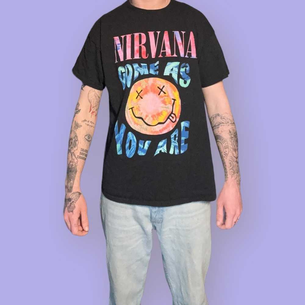 Nirvana Come As You Are Band Tee Shirt  Smiley Fa… - image 6