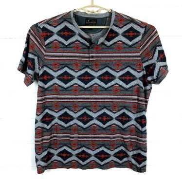 Lucky Brand XXL henley short sleeve t shirt Aztec… - image 1