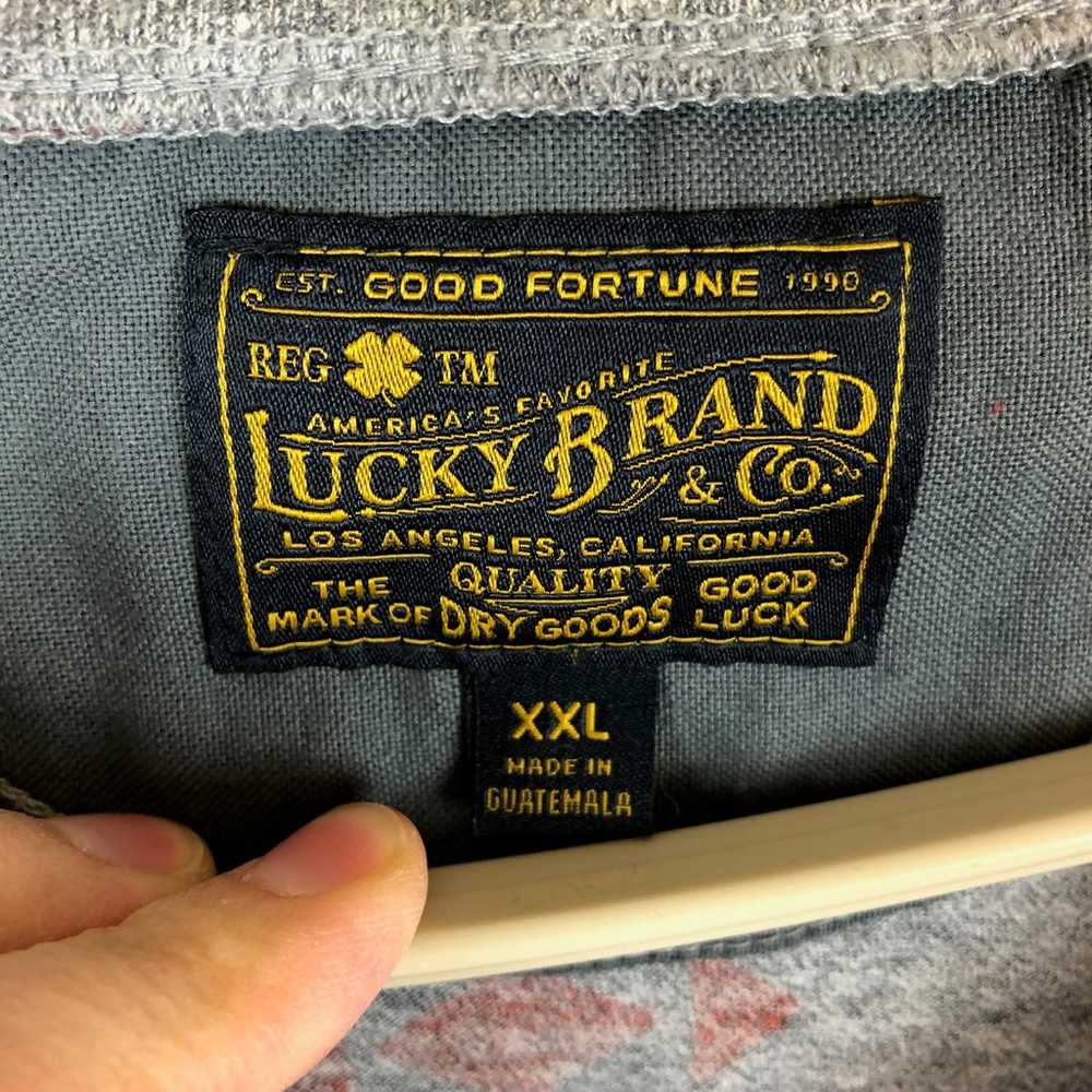 Lucky Brand XXL henley short sleeve t shirt Aztec… - image 5