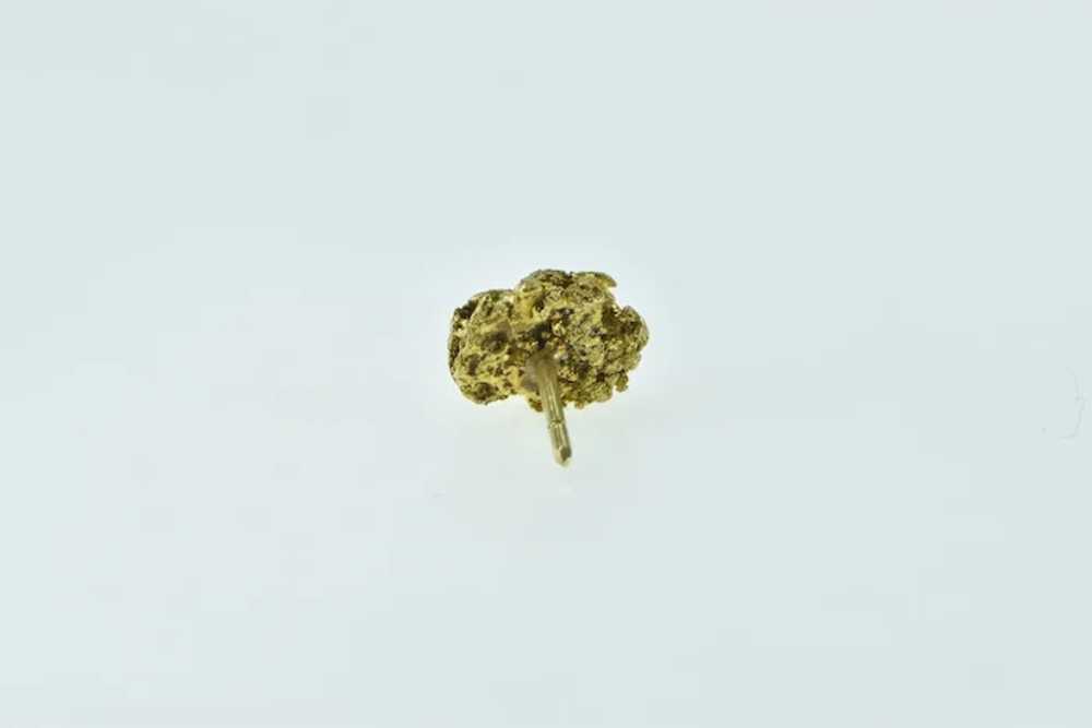 22K Raw Textured Nugget Gold Pebble Lapel Pin/Bro… - image 2