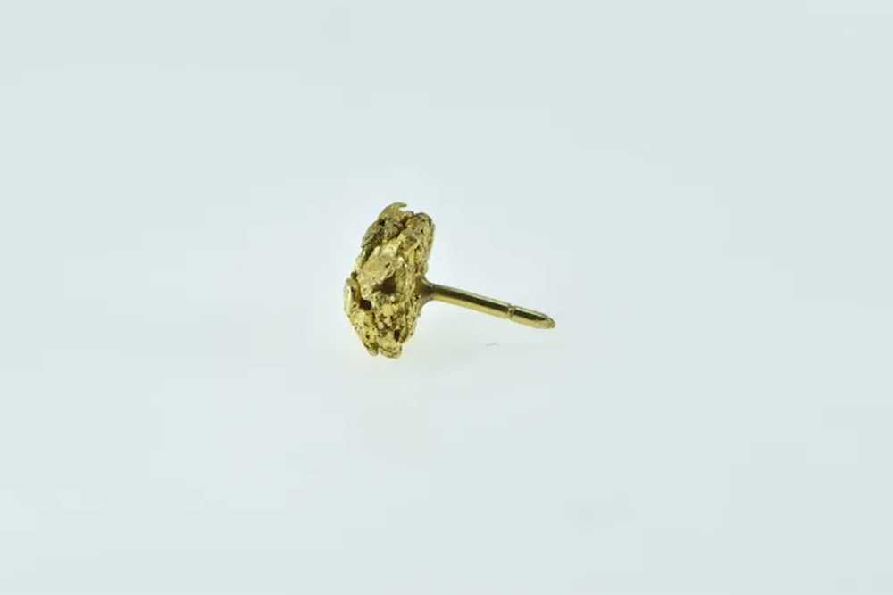 22K Raw Textured Nugget Gold Pebble Lapel Pin/Bro… - image 3