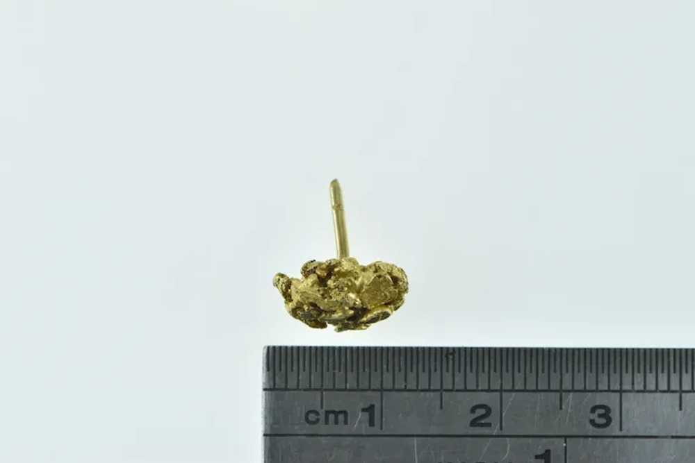 22K Raw Textured Nugget Gold Pebble Lapel Pin/Bro… - image 4