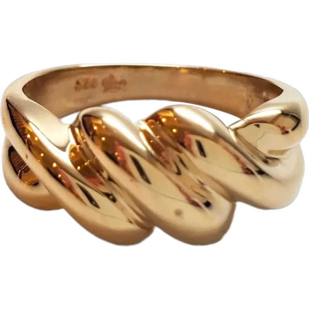 14K Yellow Gold Shrimp Ring #17326 - image 1