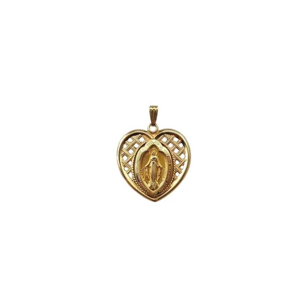 14K Yellow Gold Miracle of the Miraculous Heart P… - image 6