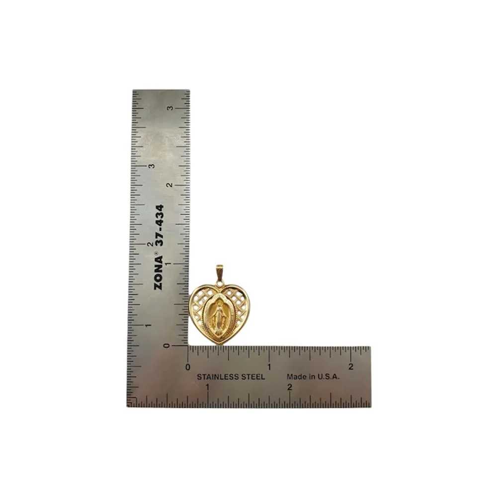 14K Yellow Gold Miracle of the Miraculous Heart P… - image 8
