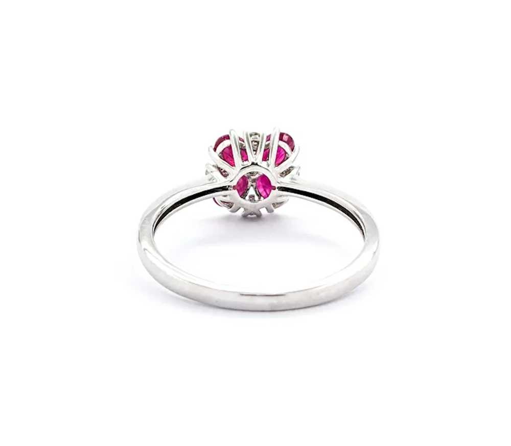Elegant Ruby & Diamond Quatrefoil Dress Ring - image 10