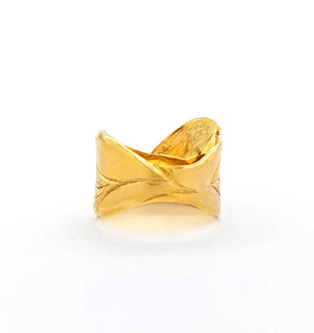 Rosario Garcia 14K Gold Leaf Ring - image 5