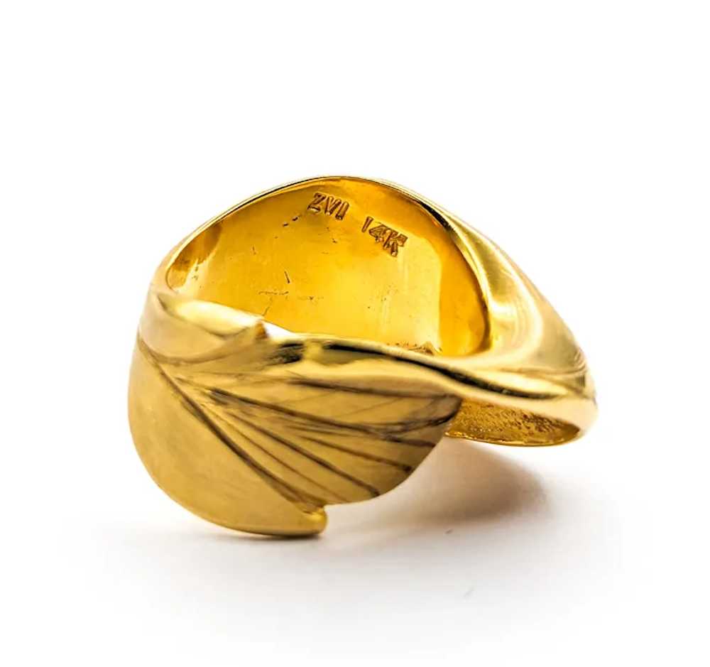 Rosario Garcia 14K Gold Leaf Ring - image 6