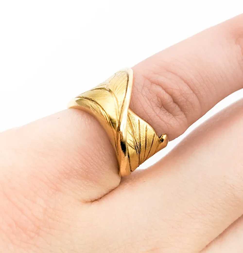 Rosario Garcia 14K Gold Leaf Ring - image 8