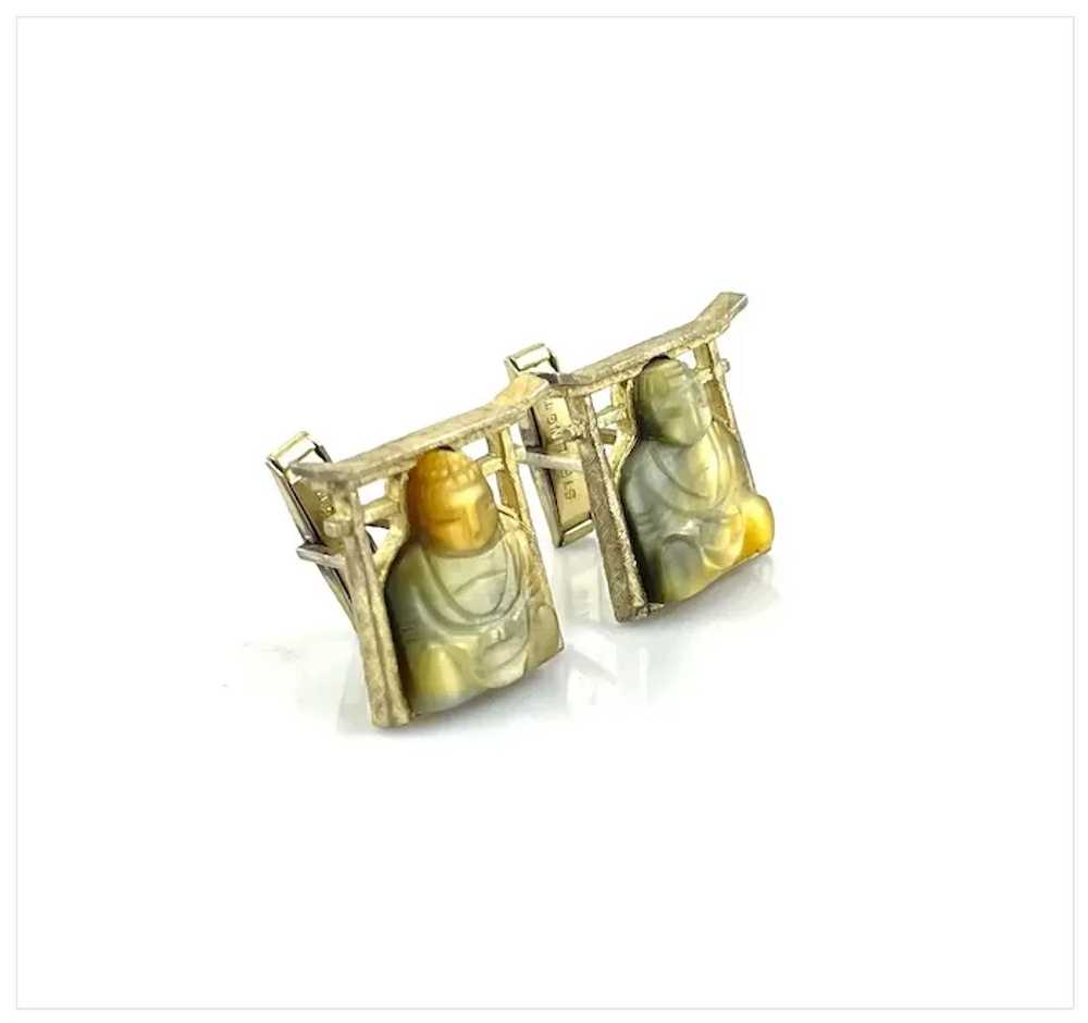 CHARMING Vintage 1960s Gilt Sterling Silver & Car… - image 2