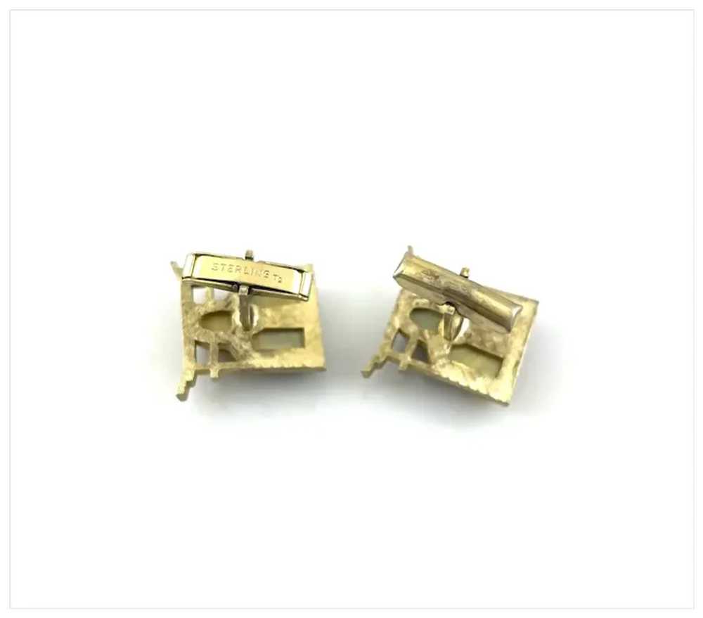 CHARMING Vintage 1960s Gilt Sterling Silver & Car… - image 3