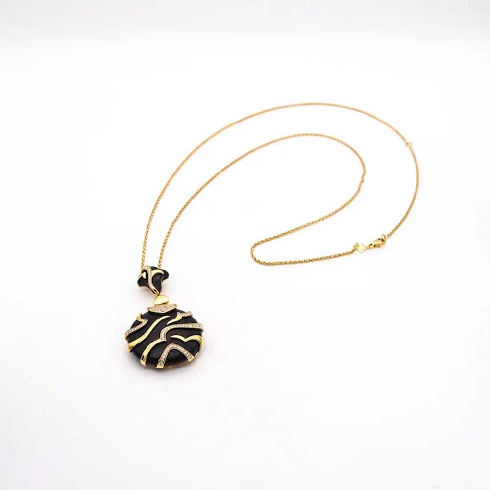 Marina B. Milan Necklace With Wood In 18Kt Yellow… - image 3