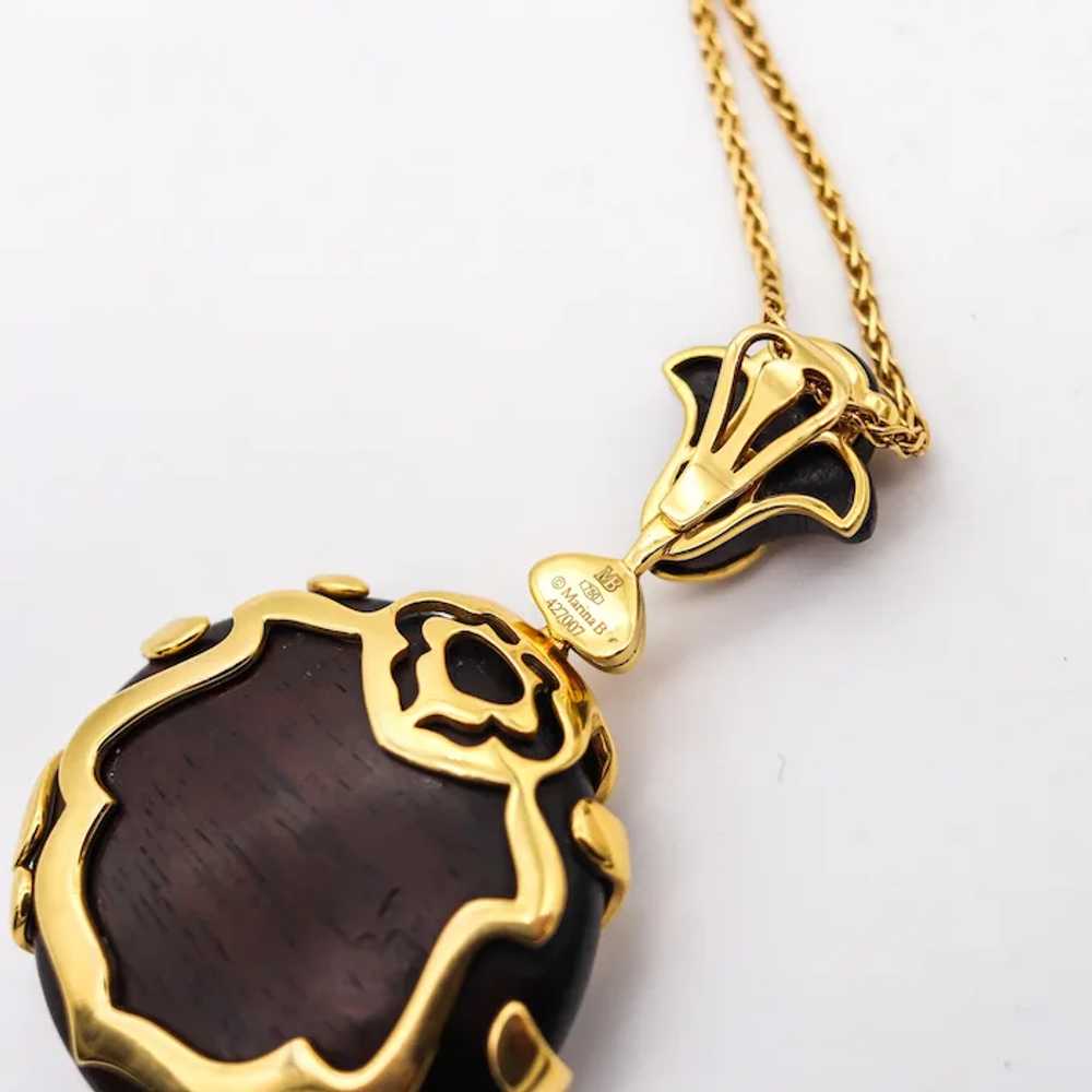 Marina B. Milan Necklace With Wood In 18Kt Yellow… - image 7