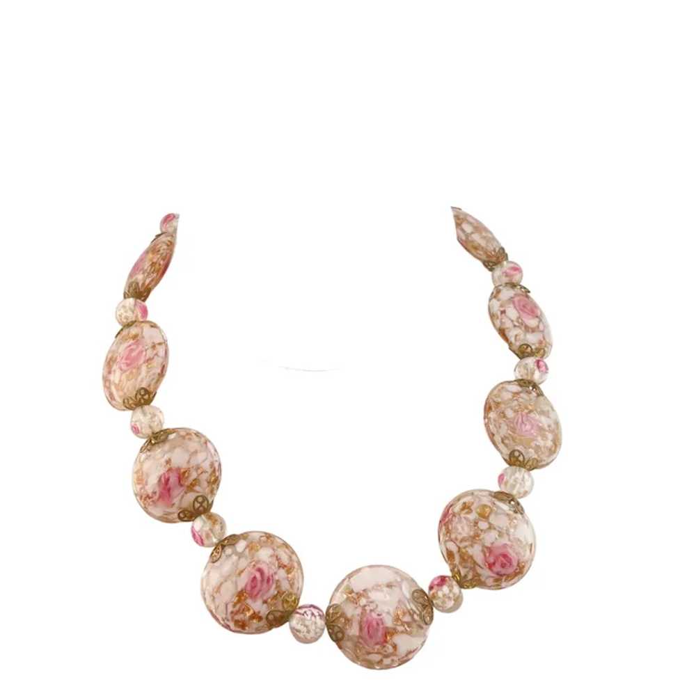 Vintage Murano Italy Venetian Glass Beads Copper … - image 2