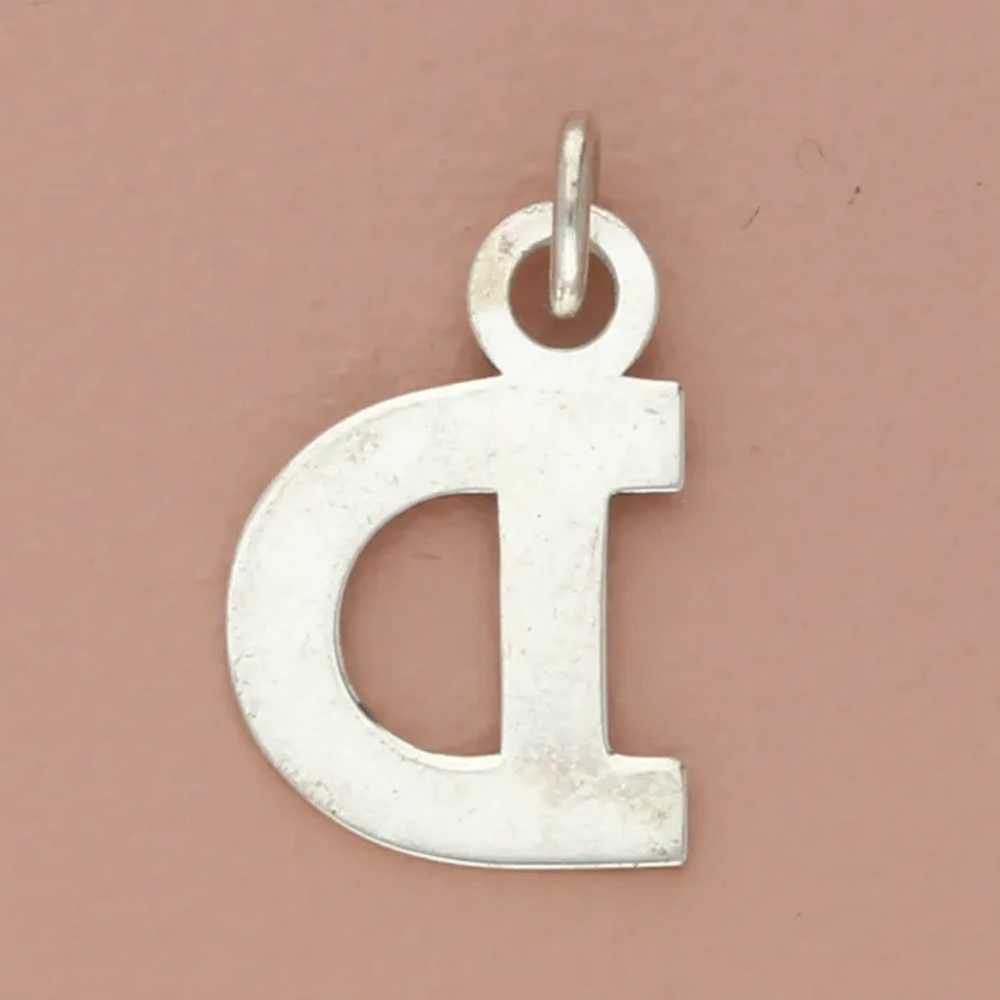 Sterling Silver Letter D Initial Charm Pendant - image 3