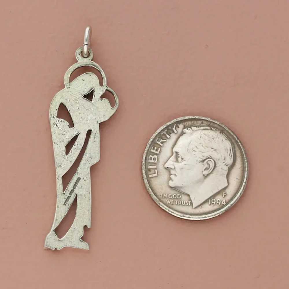 Sterling Silver Vintage Madonna With Child Religi… - image 4